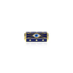 Enamel Hexagon Evil Eye Tube Spacer Beads for Minimalist Jewelry Making 21x10mm