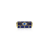 Enamel Hexagon Evil Eye Tube Spacer Beads for Minimalist Jewelry Making 21x10mm