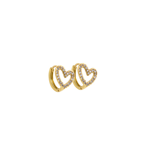 Love Heart Huggie Earring, Love Huggie, Heart Hoop Huggie Earring, Love Hoop Earring, Minimal Dainty Huggie, Cute Hoop Earring, Drop Earring    13x9.5mm