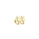 Tiny Bunny Earring Studs, Small Rabbit Earrings,  Easter Gift   11.5x6mm