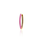 Enamel Huggie Hoop Earrings, Multicolor Tiny Hoops, Enamel Earrings, Dainty Hoops, CZ Crystal Huggies Hoops, Rainbow Hoops,Tiny Hoops    26.5x15mm