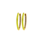 Enamel Huggie Hoop Earrings, Multicolor Tiny Hoops, Enamel Earrings, Dainty Hoops, CZ Crystal Huggies Hoops, Rainbow Hoops,Tiny Hoops    26.5x15mm