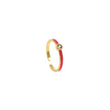 Drop-Shaped Zircon Ring, Adjustable Enamel Ring With Opening, Ladies Birthday Gift, Couple Jewelry    2x19.5mm