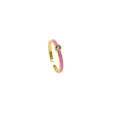 Drop-Shaped Zircon Ring, Adjustable Enamel Ring With Opening, Ladies Birthday Gift, Couple Jewelry    2x19.5mm