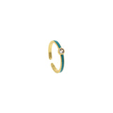 Drop-Shaped Zircon Ring, Adjustable Enamel Ring With Opening, Ladies Birthday Gift, Couple Jewelry    2x19.5mm