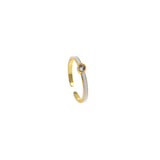 Drop-Shaped Zircon Ring, Adjustable Enamel Ring With Opening, Ladies Birthday Gift, Couple Jewelry    2x19.5mm
