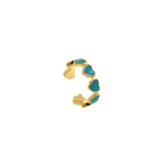 Enamel Ring Gold Heart Ring Open Adjustable Minimalist Gold Stacking Ring Dainty Ring for Birthday Christmas Jewelry    6x22mm