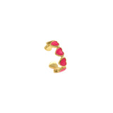 Enamel Ring Gold Heart Ring Open Adjustable Minimalist Gold Stacking Ring Dainty Ring for Birthday Christmas Jewelry    6x22mm