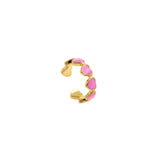 Enamel Ring Gold Heart Ring Open Adjustable Minimalist Gold Stacking Ring Dainty Ring for Birthday Christmas Jewelry    6x22mm