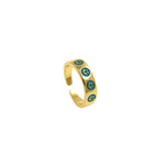 Enamel Happy Smiling Face Open Rings for Women Punk Hip Hop Adjustable Ring Fashion Jewelry Best Gift    6x22mm