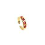 Enamel Happy Smiling Face Open Rings for Women Punk Hip Hop Adjustable Ring Fashion Jewelry Best Gift    6x22mm