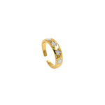 Adjustable Enamel Star Ring,18K Gold Filled Rainbow Open Stackable Ring,DIY Jewelry Findings    6x22mm