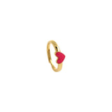 Trendy Double Heart Colored Enamel Rings, Vintage Heart Rings, Brass Enamel Cuff Open Heart Ring, Chunky Heart Ring    21x7mm