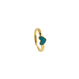 Trendy Double Heart Colored Enamel Rings, Vintage Heart Rings, Brass Enamel Cuff Open Heart Ring, Chunky Heart Ring    21x7mm