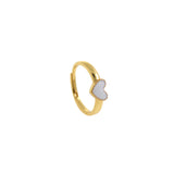 Trendy Double Heart Colored Enamel Rings, Vintage Heart Rings, Brass Enamel Cuff Open Heart Ring, Chunky Heart Ring    21x7mm