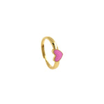 Trendy Double Heart Colored Enamel Rings, Vintage Heart Rings, Brass Enamel Cuff Open Heart Ring, Chunky Heart Ring    21x7mm