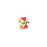 Delicate Enamel Ring-Adjustable Zircon Ring Jewelry Gift   21.5x17mm