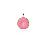 Geometric Enamel Star Pendant-Enamel Celestial Pendant-Suitable For Bracelet And Necklace Making    18.5x14mm