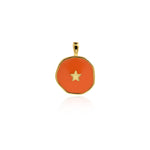 Geometric Enamel Star Pendant-Enamel Celestial Pendant-Suitable For Bracelet And Necklace Making    18.5x14mm