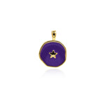 Geometric Enamel Star Pendant-Enamel Celestial Pendant-Suitable For Bracelet And Necklace Making    18.5x14mm