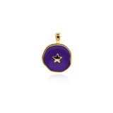 Geometric Enamel Star Pendant-Enamel Celestial Pendant-Suitable For Bracelet And Necklace Making    18.5x14mm