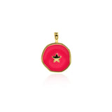 Geometric Enamel Star Pendant-Enamel Celestial Pendant-Suitable For Bracelet And Necklace Making    18.5x14mm