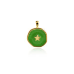 Geometric Enamel Star Pendant-Enamel Celestial Pendant-Suitable For Bracelet And Necklace Making    18.5x14mm