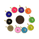Geometric Enamel Star Pendant-Enamel Celestial Pendant-Suitable For Bracelet And Necklace Making    18.5x14mm