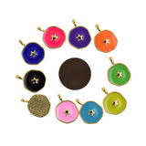 Geometric Enamel Star Pendant-Enamel Celestial Pendant-Suitable For Bracelet And Necklace Making    18.5x14mm