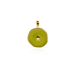 Geometric Enamel Star Pendant-Enamel Celestial Pendant-Suitable For Bracelet And Necklace Making    18.5x14mm