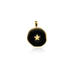Geometric Enamel Star Pendant-Enamel Celestial Pendant-Suitable For Bracelet And Necklace Making    18.5x14mm