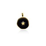 Geometric Enamel Star Pendant-Enamel Celestial Pendant-Suitable For Bracelet And Necklace Making    18.5x14mm