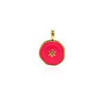 Enamel Polaris Pendant, Star Necklace, Enamel Star Charm, Enamel Charm, DIY Jewelry Making Accessories   18.5x14mm