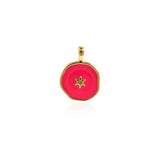 Enamel Polaris Pendant, Star Necklace, Enamel Star Charm, Enamel Charm, DIY Jewelry Making Accessories   18.5x14mm