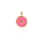 Enamel Polaris Pendant, Star Necklace, Enamel Star Charm, Enamel Charm, DIY Jewelry Making Accessories   18.5x14mm