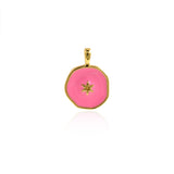 Enamel Polaris Pendant, Star Necklace, Enamel Star Charm, Enamel Charm, DIY Jewelry Making Accessories   18.5x14mm