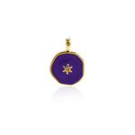 Enamel Polaris Pendant, Star Necklace, Enamel Star Charm, Enamel Charm, DIY Jewelry Making Accessories   18.5x14mm