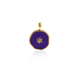 Enamel Polaris Pendant, Star Necklace, Enamel Star Charm, Enamel Charm, DIY Jewelry Making Accessories   18.5x14mm