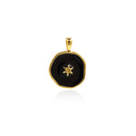 Enamel Polaris Pendant, Star Necklace, Enamel Star Charm, Enamel Charm, DIY Jewelry Making Accessories   18.5x14mm