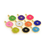 Enamel Polaris Pendant, Star Necklace, Enamel Star Charm, Enamel Charm, DIY Jewelry Making Accessories   18.5x14mm