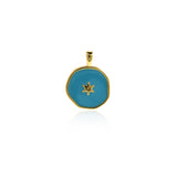 Enamel Polaris Pendant, Star Necklace, Enamel Star Charm, Enamel Charm, DIY Jewelry Making Accessories   18.5x14mm