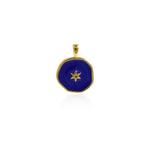 Enamel Polaris Pendant, Star Necklace, Enamel Star Charm, Enamel Charm, DIY Jewelry Making Accessories   18.5x14mm