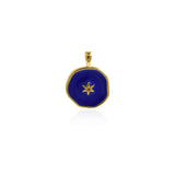 Enamel Polaris Pendant, Star Necklace, Enamel Star Charm, Enamel Charm, DIY Jewelry Making Accessories   18.5x14mm