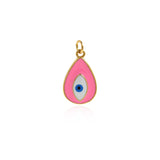 Enamel Evil Eye Charm Pendant Fashion Romantic Sweet Neon Colorful , Women's Girl Party Necklace Pendant Jewelry Gift For Her    20.5x12.5mm