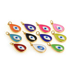 Enamel Evil Eye Charm Pendant Fashion Romantic Sweet Neon Colorful , Women's Girl Party Necklace Pendant Jewelry Gift For Her    20.5x12.5mm