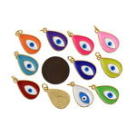 Enamel Evil Eye Charm Pendant Fashion Romantic Sweet Neon Colorful , Women's Girl Party Necklace Pendant Jewelry Gift For Her    20.5x12.5mm