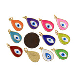 Enamel Evil Eye Charm Pendant Fashion Romantic Sweet Neon Colorful , Women's Girl Party Necklace Pendant Jewelry Gift For Her    20.5x12.5mm