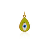 Enamel Evil Eye Charm Pendant Fashion Romantic Sweet Neon Colorful , Women's Girl Party Necklace Pendant Jewelry Gift For Her    20.5x12.5mm