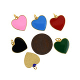 Minimalist Enamel Heart Pendant-Minimalist Bracelet/Necklace Accessories   15x14.5mm