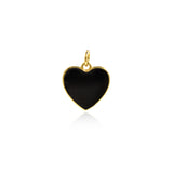 Minimalist Enamel Heart Pendant-Minimalist Bracelet/Necklace Accessories   15x14.5mm